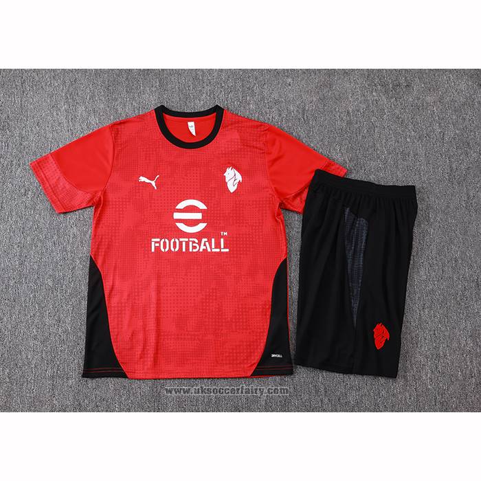 Tracksuit AC Milan Short Sleeve 2025-2026 Red - Shorts
